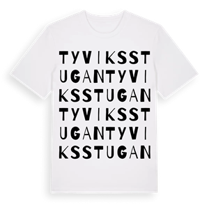 Tyviksstugan ordlek t-shirt – ekologisk bomull t-shirt från Pinshirt