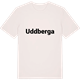 Vintage White t-shirt med Uddberga fetstil t-shirt