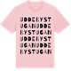 Pink Cotton t-shirt med Uddebystugan ordlek t-shirt