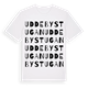 White t-shirt med Uddebystugan ordlek t-shirt