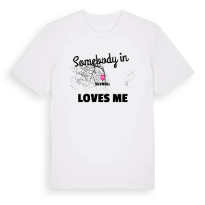 Någon i Ulvhäll älskar mig t-shirt – ekologisk bomull t-shirt från Pinshirt