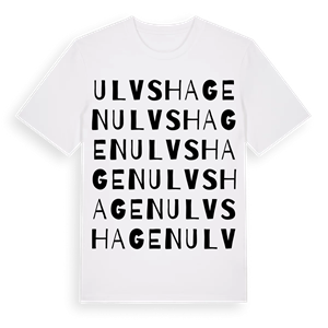 Ulvshagen ordlek t-shirt – ekologisk bomull t-shirt från Pinshirt