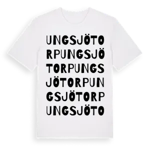 Ungsjötorp ordlek t-shirt – ekologisk bomull t-shirt från Pinshirt