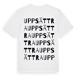Uppsättra ordlek t-shirt – ekologisk bomull t-shirt från Pinshirt