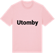 Pink Cotton t-shirt med Utomby fetstil t-shirt