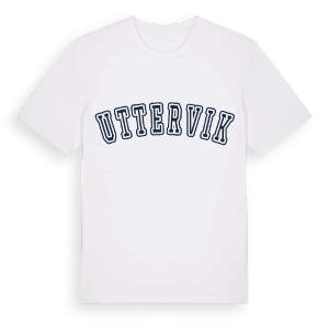 Uttervik college t-shirt – ekologisk bomull t-shirt från Pinshirt