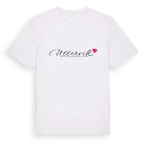 Uttervik hjärta t-shirt – ekologisk bomull t-shirt från Pinshirt