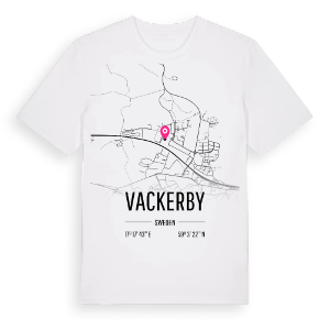Vackerby karta t-shirt – ekologisk bomull t-shirt från Pinshirt