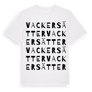 Vackersätter ordlek t-shirt – ekologisk bomull t-shirt från Pinshirt