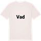 Vintage White t-shirt med Vad fetstil t-shirt