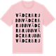 Pink Cotton t-shirt med Väderbrunn ordlek t-shirt