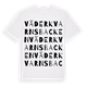 White t-shirt med Väderkvarnsbacken ordlek t-shirt
