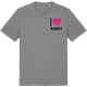 Mid Heather Gray t-shirt med Jag älskar Vadet t-shirt litet tryck