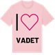 Pink Cotton t-shirt med Jag älskar Vadet t-shirt stort tryck