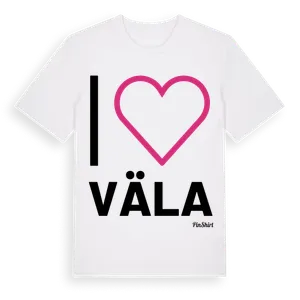 Jag älskar Väla t-shirt stort tryck – ekologisk bomull t-shirt från Pinshirt