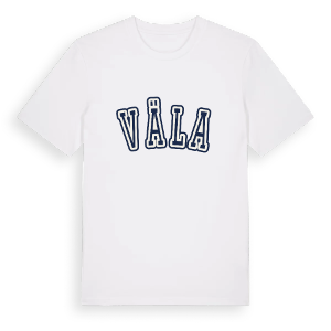 Väla college t-shirt – ekologisk bomull t-shirt från Pinshirt