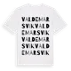 White t-shirt med Valdemarsvik ordlek t-shirt