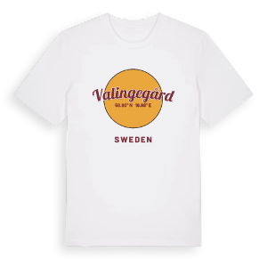 Valingegård cirkel t-shirt – ekologisk bomull t-shirt från Pinshirt