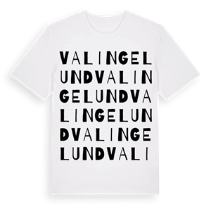 Valingelund ordlek t-shirt – ekologisk bomull t-shirt från Pinshirt