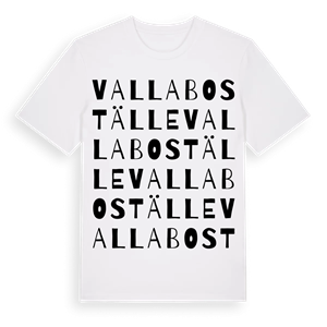 Valla boställe ordlek t-shirt – ekologisk bomull t-shirt från Pinshirt