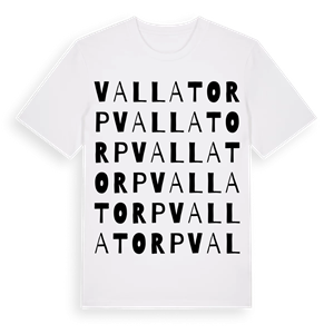 Vallatorp ordlek t-shirt – ekologisk bomull t-shirt från Pinshirt