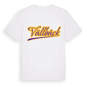 Vällbäck baseball t-shirt – ekologisk bomull t-shirt från Pinshirt
