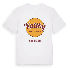 Vallby cirkel t-shirt – ekologisk bomull t-shirt från Pinshirt