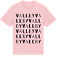 Pink Cotton t-shirt med Vallby ordlek t-shirt