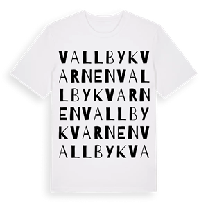 Vallbykvarnen ordlek t-shirt – ekologisk bomull t-shirt från Pinshirt