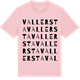 Pink Cotton t-shirt med Vallersta ordlek t-shirt