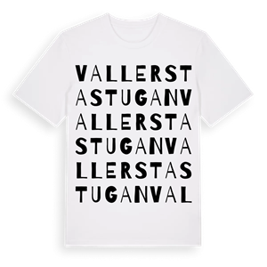 Vallerstastugan ordlek t-shirt – ekologisk bomull t-shirt från Pinshirt