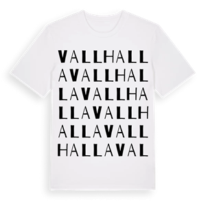 Vallhalla ordlek t-shirt – ekologisk bomull t-shirt från Pinshirt