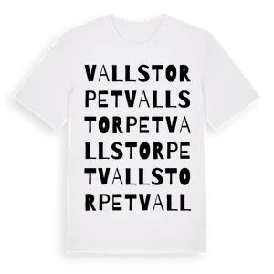 Vallstorpet ordlek t-shirt – ekologisk bomull t-shirt från Pinshirt