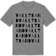 Mid Heather Gray t-shirt med Valltrand ordlek t-shirt