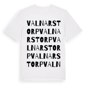 Valnarstorp ordlek t-shirt – ekologisk bomull t-shirt från Pinshirt