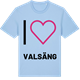 Blue Soul t-shirt med Jag älskar Valsäng t-shirt stort tryck