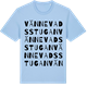 Blue Soul t-shirt med Vännevadsstugan ordlek t-shirt