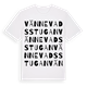 White t-shirt med Vännevadsstugan ordlek t-shirt