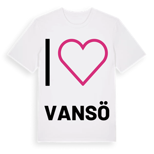 Jag älskar Vansö t-shirt stort tryck – ekologisk bomull t-shirt från Pinshirt