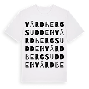 Vårdbergsudden ordlek t-shirt – ekologisk bomull t-shirt från Pinshirt