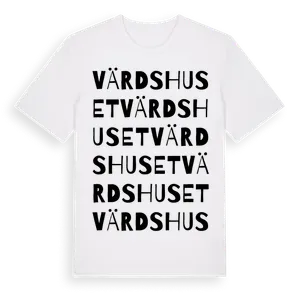 Värdshuset ordlek t-shirt – ekologisk bomull t-shirt från Pinshirt