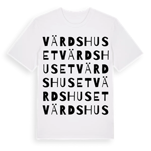 Värdshuset ordlek t-shirt – ekologisk bomull t-shirt från Pinshirt