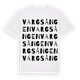 White t-shirt med Vargsången ordlek t-shirt