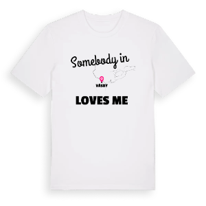 Någon i Väsby älskar mig t-shirt – ekologisk bomull t-shirt från Pinshirt