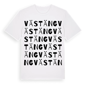 Västäng ordlek t-shirt – ekologisk bomull t-shirt från Pinshirt