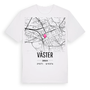 Väster karta t-shirt – ekologisk bomull t-shirt från Pinshirt