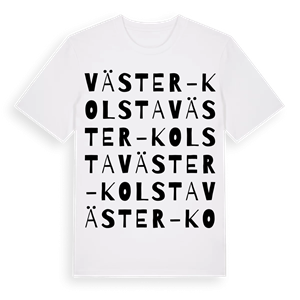 Väster-Kolsta ordlek t-shirt – ekologisk bomull t-shirt från Pinshirt