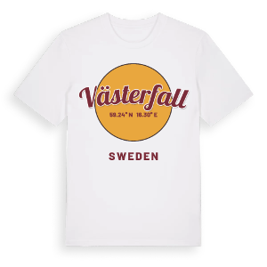 Västerfall cirkel t-shirt – ekologisk bomull t-shirt från Pinshirt