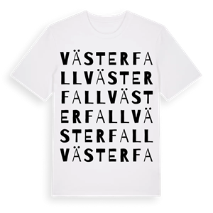 Västerfall ordlek t-shirt – ekologisk bomull t-shirt från Pinshirt