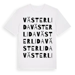 Västerlida ordlek t-shirt – ekologisk bomull t-shirt från Pinshirt